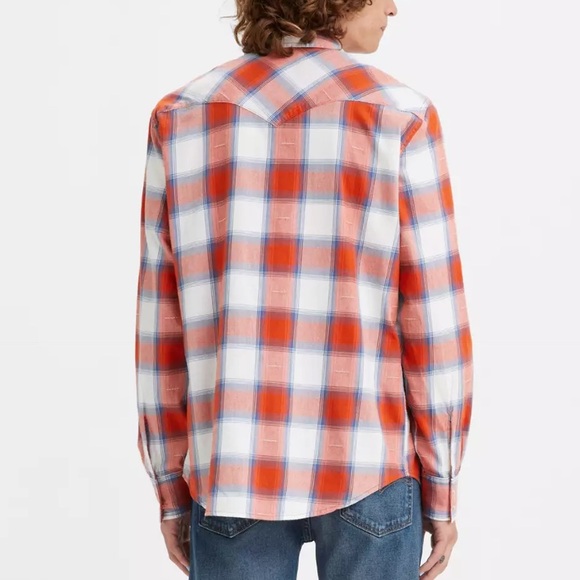 LEVIS CLASSIC WESTERN STANDARD FIT LS SHIRT PEARL SNAP COWBOY RODEO COTTON SZ XL - Picture 2 of 16